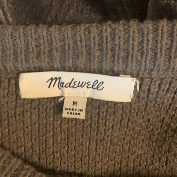 Green Madewell Sweater w/ Crossed Opening in Back - Picture 7 of 11